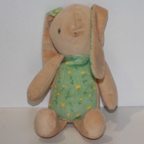 Doudou lapin klorane vert - lapin,