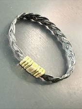 Ancien bracelet Chaine Maille Plaquer Or 18k 750 Jonc poils style Albanu