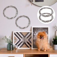  Cadre de couronne en rotin pour noël, 2 pièces, cadre de couronne brut, cercle