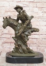 Sculpture bronze cowboy - sculpture,