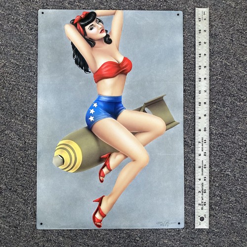 Bombshell pin 12x18 metal - bombshell,