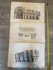 Lot de 30 lithographies signées Engelmann – Architecture religieuse et ruines -B
