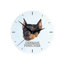 Pinscher allemand horloge géométrique Art-Dog