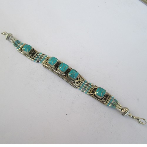 Bracelet turquoise véritable - turquoise,