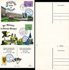 FRAL-3 : 1963 - Triptyque Baden Baden EUROPA Exposition FFA / de Gaulle et Adena