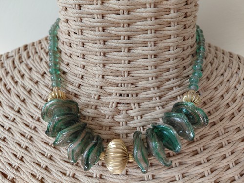 Vintage collier perles - :,