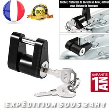 Crochet Antivol Remorque Attache d'Attelage a Serrure Goupille de Verrouillage