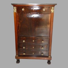 Secrétaire droit  Empire Retour d'Egypte en acajou fin 18ème début 19ème