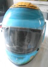 ANCIEN CASQUE MOTO RETRO DECORS PECHE PECHEUR SOPHAR ARAI