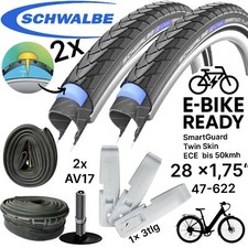 2x Schwalbe Marathon Plus 28 " x 1,75 " (47-622) Pneu , Changeurs de , Tuyaux Av