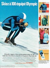 PUBLICITE ADVERTISING 115  1964  les vetements de ski  anorak fuseau OLYMPIC