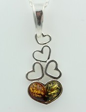 Pendentif Ambre 925 Argent