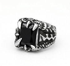Bague dragon griffe pierre - dragon,