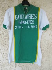 Maillot cycliste cycles LEJEUNE GAULOISES LONGUES vintage shirt jersey maglia M