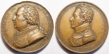 LOUIS XVIII : MEDAILLE DUC D'ANGOULEME Sté POUR L'AMELIORATION DES PRISONS 1819