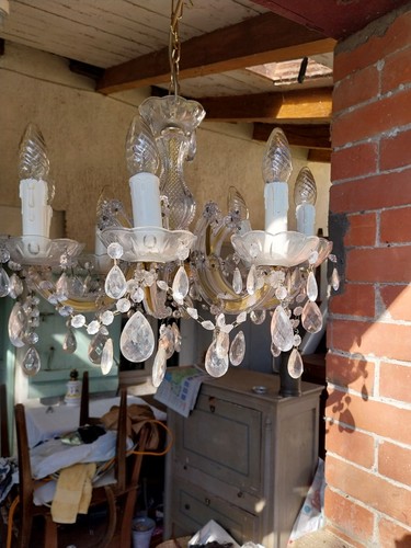 Lustre feux pampilles - lustre,