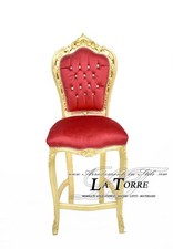 Tabouret Chaise Cafè Alta Fauteuil Still Luigi XV Baroque Empire Leaf Or Vellut