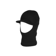 Cagoule Visiere en Laine Noire