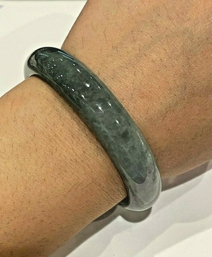Bracelet bangle rond - rond, jade