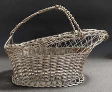 Porte bouteille métal argenté tressé