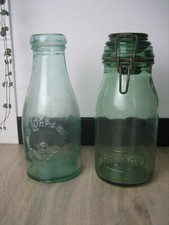 2 Ancien bocal bocaux en verre La Lorraine & Solidor