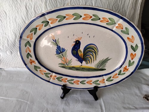 Ancien plat ovale quimper - ovale,