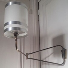 Applique potence liseuse articulée style René Matthieu Lunel