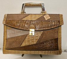Sac cartable Patchwork Croco