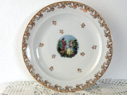 Ancien plat - plat, porcelaine
