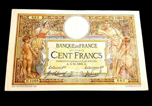 Billet france 100 francs - billet,