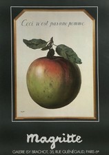 René MAGRITTE - Affiche poster vintage Isy Brachot Ceci n'est pas une pomme 1980