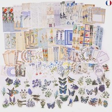 200 Pièces Set d'Autocollants Scrapbooking Vintage,Fournitures pour Journal 