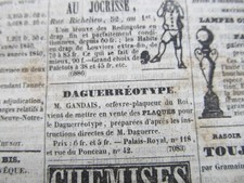 PUBLICITE / ANNONCE  DE 1839