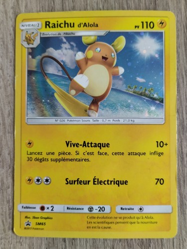 Carte pokémon raichu - carte,