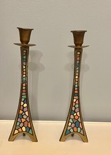 Paire bougeoirs mosaïque - paire,