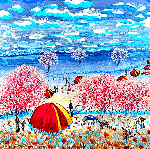 Acrylique toile artiste jost - acrylique,