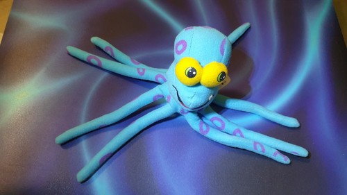 Peluche pieuvre poulpe bleu - pieuvre,