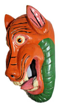 Masque du Nepal - Lion des neiges - Bois