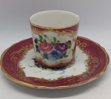Ancienne tasse et soucoupe en porcelaine signée "LE TALLEC PARIS"