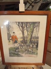 Gravure Venerie   Chasse  a Courre  signée  Pierre Pinsard   