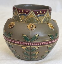 VASE BOULE EN GRES EMAILLE  DE