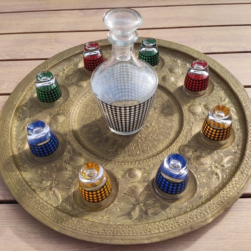 Rétro verres carafe service - verres,
