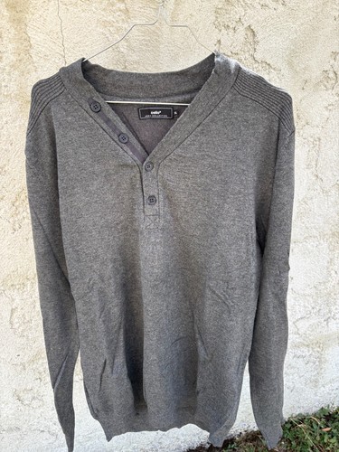 Pull gris col boutonné célio - pull,