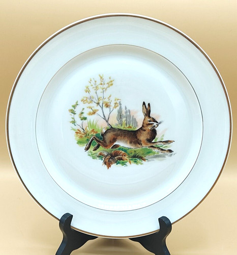 Assiette plate décor chasse
