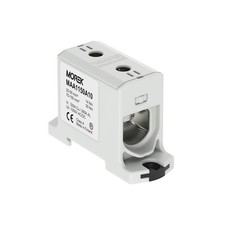 Bloc de jonction alu cuivre gris (phase) 25 à 150mm² 1000V AC/DC - Rail DIN - M