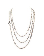 Chaine sautoir argent niellé