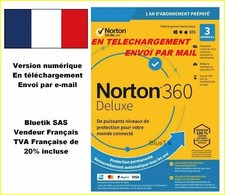 Avec CB NORTON 360 DELUXE ESD 3 Appareils 3APP 1 AN - 25GB CLOUD  par email