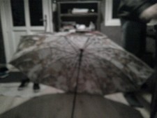 Grand parapluie bois et métal toile polyester daim