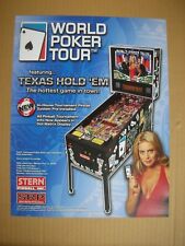 flyer de flipper STERN:  WORLD POKER TOUR