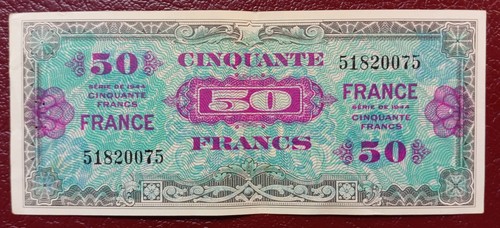 Billet francs verso - billet, france